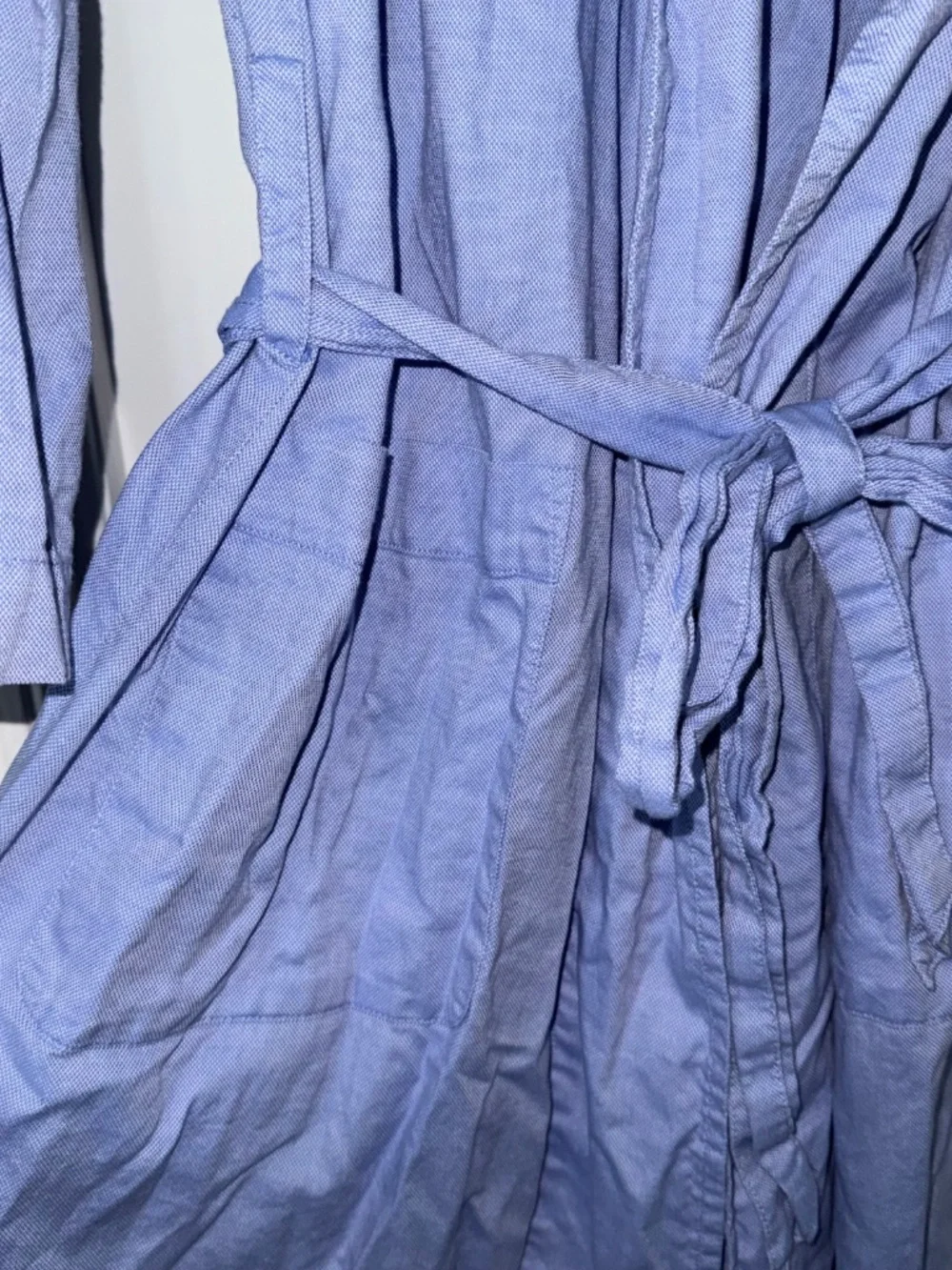 Polo Ralph Lauren Blue Oversized Robe Lightweight Coat Open Front S/M Unisex